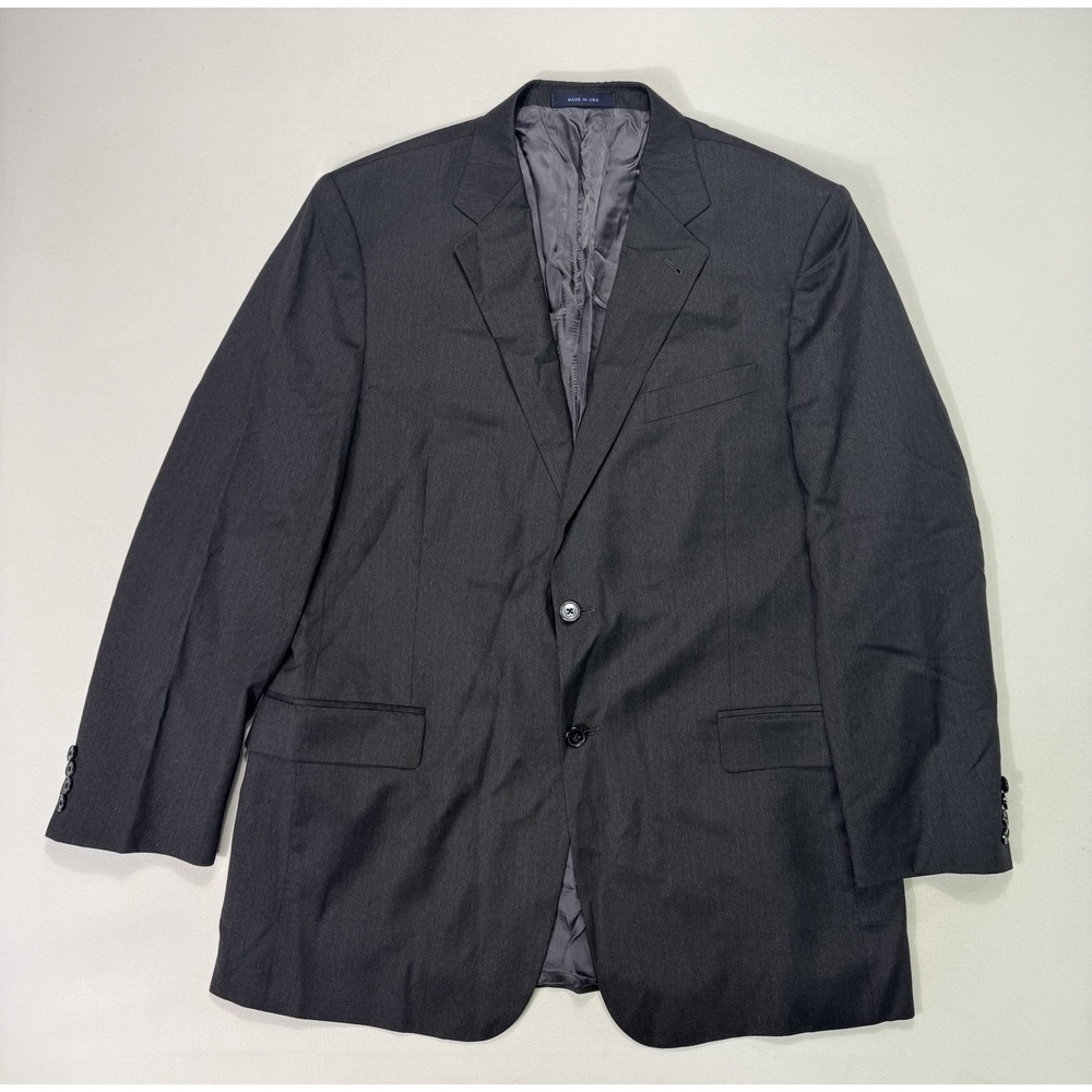 Joseph Abboud Loro Piana Wool Blazer 44L Mens Grey Sports Coat 2 Button Career